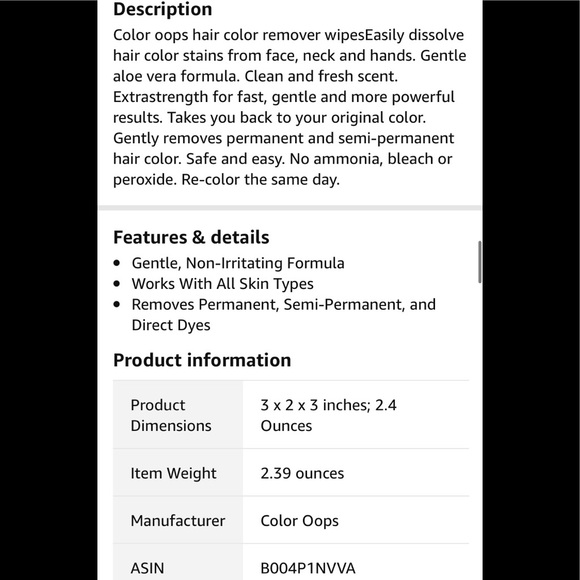 🌹Color oops wipes - Picture 3 of 3